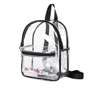 Transparent PVC Backpack for Female Casual Travel School