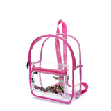 Transparent PVC Backpack for Female Casual Travel School