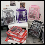 Transparent School Bag for Women Men See Through Backpacks Large Capacity