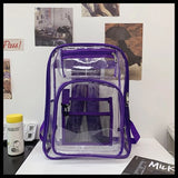 Transparent School Bag for Women Men See Through Backpacks Large Capacity