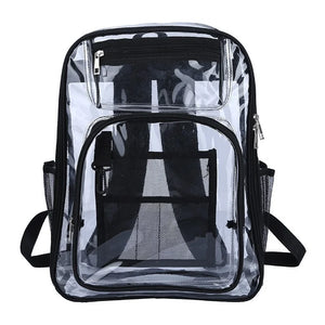 Transparent School Bag for Women Men See Through Backpacks Large Capacity