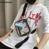 Transparent Square Bag Ins Chest Bag Japanese Casual Satchel