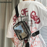 Transparent Square Bag Ins Chest Bag Japanese Casual Satchel