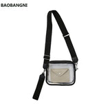 Transparent Square Bag Ins Chest Bag Japanese Casual Satchel