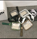 Transparent Square Bag Ins Chest Bag Japanese Casual Satchel