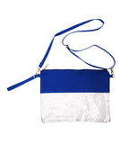 Multicolor Transparent Stadium Bag Clear Game Pouch Zipper Crossbody Wristlet