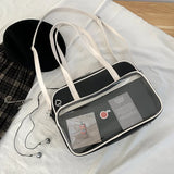 Transparent Tote bag Soft Leather Large Capacity Handbag