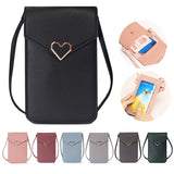 Transparent Touch Screen Mobile Phone Bag Lock Love Messenger Bag