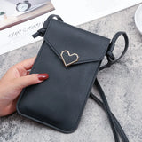 Transparent Touch Screen Mobile Phone Bag Lock Love Messenger Bag