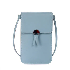 Transparent Touch Screen Retro Mobile Phone Bag Women PU Chain Messenger Bags Sm