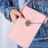 Retro Mobile Phone Bag Women PU Chain Messenger Bags