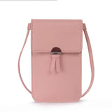 Transparent Touch Screen Retro Mobile Phone Bag PU Chain Messenger Bags