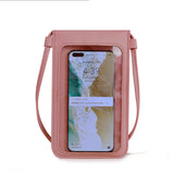 Transparent Touch Screen Retro Mobile Phone Bag PU Chain Messenger Bags