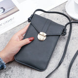 Retro Mobile Phone Bag Women PU Chain Messenger Bags