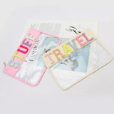 Transparent Women's Cosmetic Bag PVC Nylon Waterproof Makeup Bag