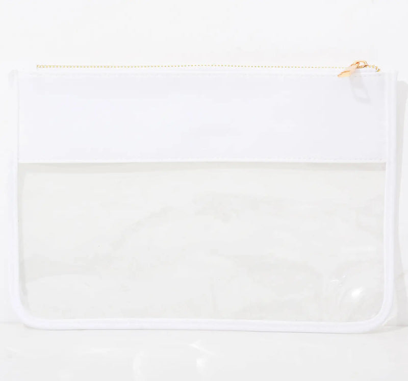 Transparent Women's Cosmetic Bag PVC Nylon Waterproof Makeup Bag