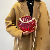 Shell Shape Party Clutch Bag Evening Bag Crossbody Bag for Women