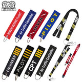 Embroidery Luggage Tag Keychain Pilot Travel Bag Tag