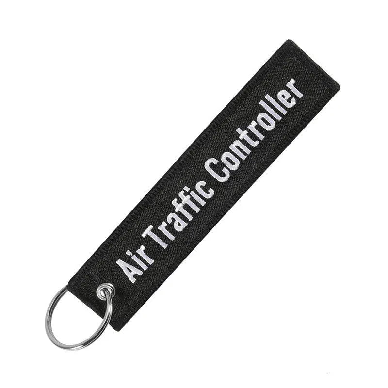 Embroidery Luggage Tag Keychain Pilot Travel Bag Tag