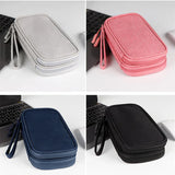 Double Layer USB Data Cable Earphone Wire Bag Organizer Case
