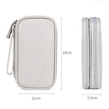 Double Layer USB Data Cable Earphone Wire Bag Organizer Case