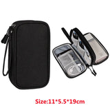 Double Layer USB Data Cable Earphone Wire Bag Organizer Case