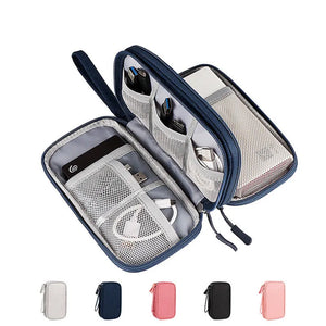 Double Layer USB Data Cable Earphone Wire Bag Organizer Case
