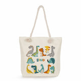 Dinosaur Print Animal Shoulder Bag Casual Tote Large Capacity Shopping Bag