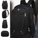 Men's Waterproof Travel Backpack Oxford School Bag