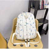 Floral Print Backpack Women Laptop Book Bag