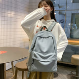 Large Capacity Travel Backpack for Men and Women Solid School Daypack