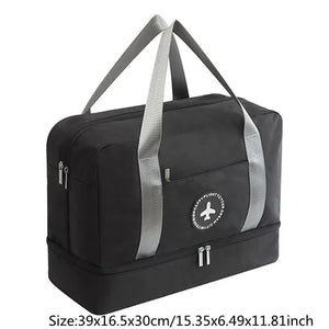 Large Capacity Travel Bag with Wet/Dry Separation, Fitness and Swimming Bag