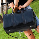Pu Retro Travel Bag Large Capacity Short Distance Bag Light Exercise Fitness