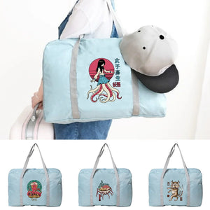 Nylon Waterproof Foldable Travel Bag Monster Print