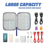 Digital USB Cables Storage Bag Travel Organizer