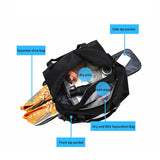 Portable Wet/Dry Separation Travel Bag With Shoe Compartment