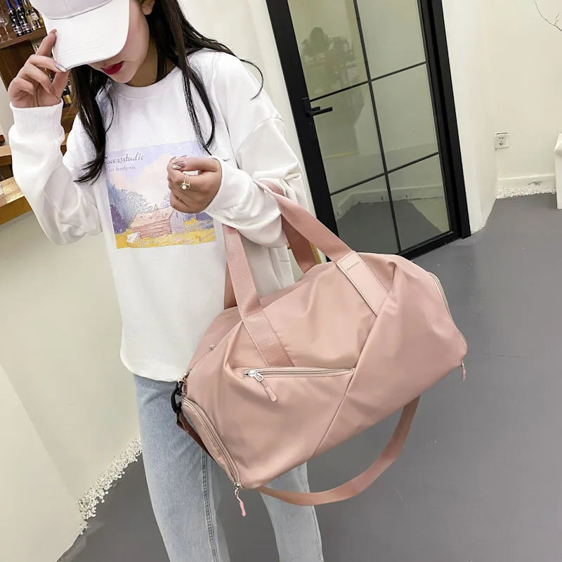 Portable Wet/Dry Separation Travel Bag With Shoe Compartment