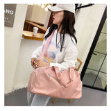 Portable Wet/Dry Separation Travel Bag With Shoe Compartment