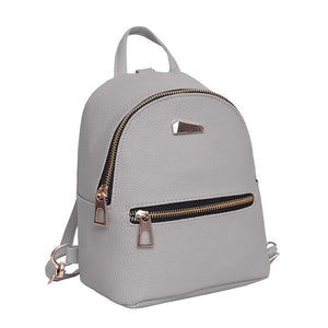 Leather Backpack School Rucksack College Solid Ladies Satchel Casual Bag