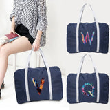 Foldable Duffle Bag Large Capacity Portable Travel Bag Letter Printed