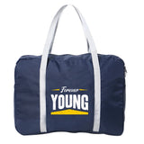 Unisex Foldable Duffle Bag Large Capacity Portable Phrase Printed Luggage Bag