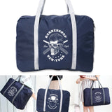 Skull Printed Foldable Duffle Bag Large Capacity Travel Bag