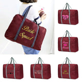 Unisex Foldable Duffle Bag Portable Luggage Bride Pattern