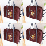 Unisex Foldable Duffle Bag Bear Letter Print Travel Accessories