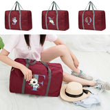 Portable Unisex Travel Bag Foldable Handbag Large Capacity Letter Name Pattern