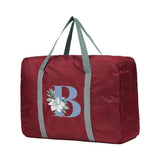 Portable Unisex Travel Bag Foldable Handbag Large Capacity Letter Name Pattern