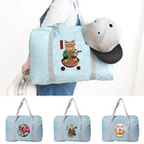 Large Capacity Foldable Travel Bag Waterproof Handbag Japan Cat Print