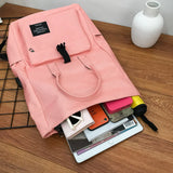 Canvas Roll Top Laptop Backpack with USB Charging Port