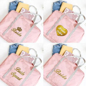 Women's Bride Print Travel Bag Handbag Zipper Storage Organizer