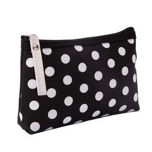 Travel Canvas Storage Bag Polka Dots Sunscreen Organizer
